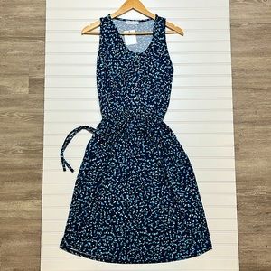 Small Blue Polka Dot Henley Dress by Michelle Mae